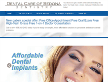 Tablet Screenshot of dentalcareofsedona.com